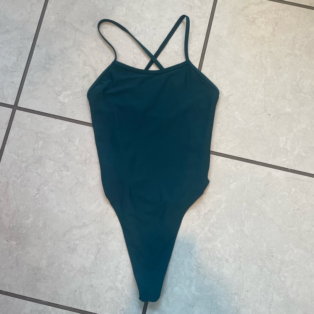 Jolyn Gabby Onesie Swim Suit, Peacock, size 32
